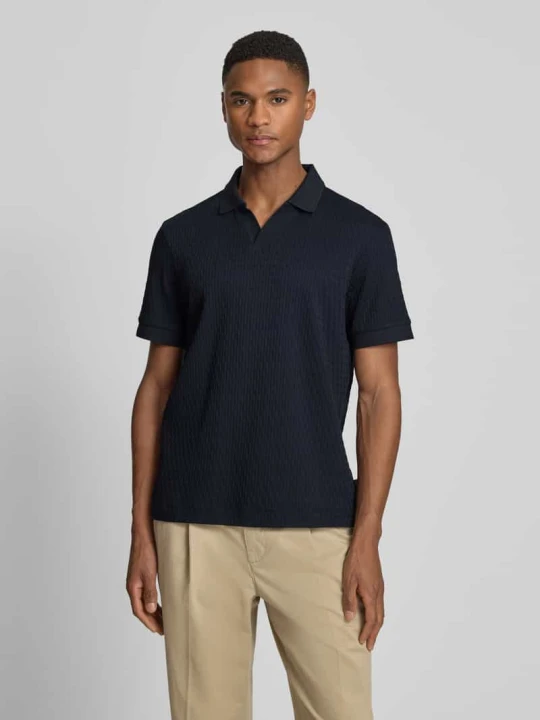 Zdjęcie produktu koszulka polo o kroju regular fit z dekoltem w serek model 'Rauljose' JOOP! Niebieski