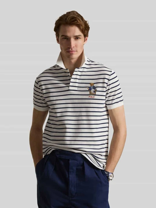 Zdjęcie produktu Koszulka polo o kroju regular fit z detal:em z nadruk polo bear Polo Ralph Lauren Biały