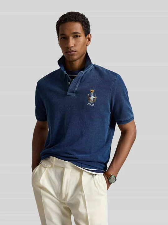 Zdjęcie produktu Koszulka polo o kroju regular fit z detalami z motywem polo bear Polo Ralph Lauren Jeansowy niebieski