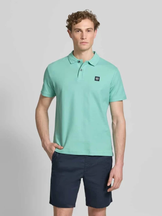 Zdjęcie produktu Koszulka polo o kroju regular fit z detalem z logo i listwą guzikową Lerros Miętowy