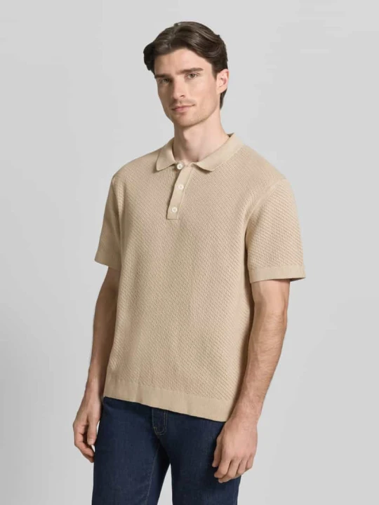 Zdjęcie produktu Koszulka polo o kroju regular fit z detalem z logo model 'ISAKSSON' Casual Friday Beżowy