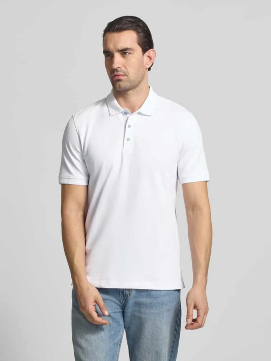 Zdjęcie produktu Koszulka polo o kroju regular fit z detalem z logo Model 'Pete' BRAX Średniobrązowy