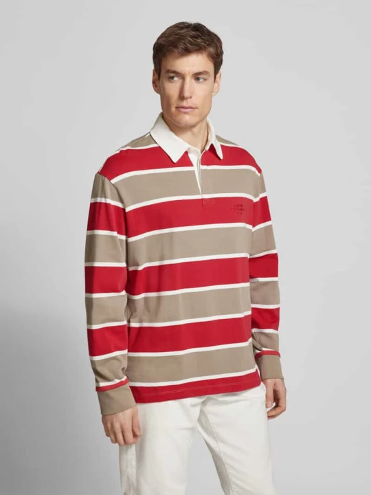 Zdjęcie produktu Koszulka polo o kroju regular fit z długim rękawem Armani Exchange Czerwony