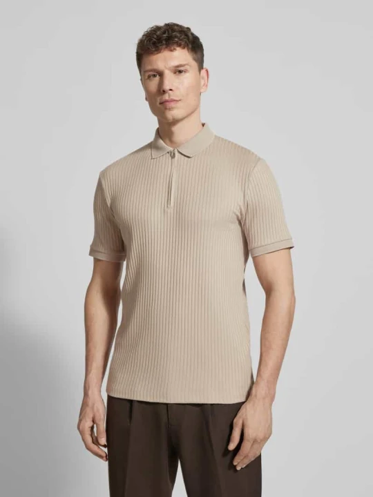 Zdjęcie produktu Koszulka polo o kroju regular fit z dodatkiem bawełny Model 'FAVE' Selected Homme Beżowy