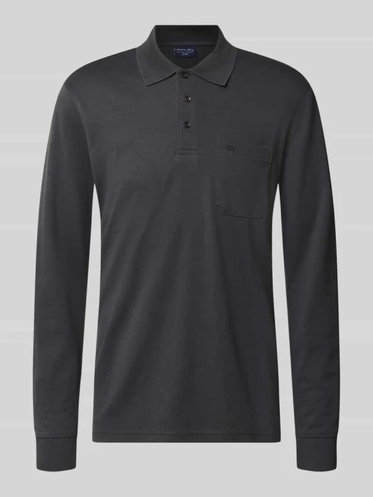 Zdjęcie produktu Koszulka polo o kroju regular fit z domieszką bawełny Christian Berg Antracytowy