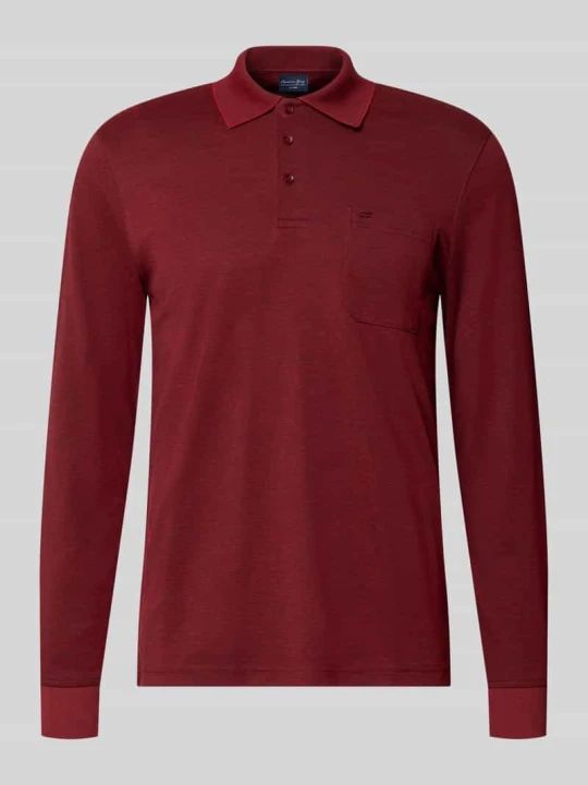 Zdjęcie produktu Koszulka polo o kroju regular fit z domieszką bawełny Christian Berg Bordowy