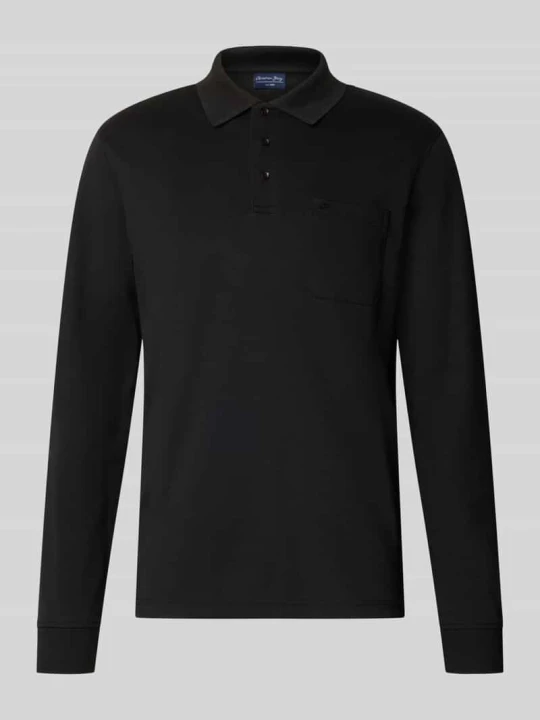 Zdjęcie produktu Koszulka polo o kroju regular fit z domieszką bawełny Christian Berg Czarny