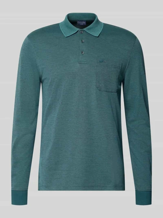 Zdjęcie produktu Koszulka polo o kroju regular fit z domieszką bawełny Christian Berg Lazurowy