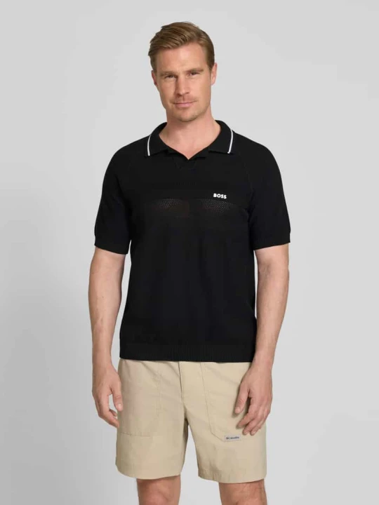 Zdjęcie produktu koszulka polo o kroju regular fit z dzianiny Boss Czarny