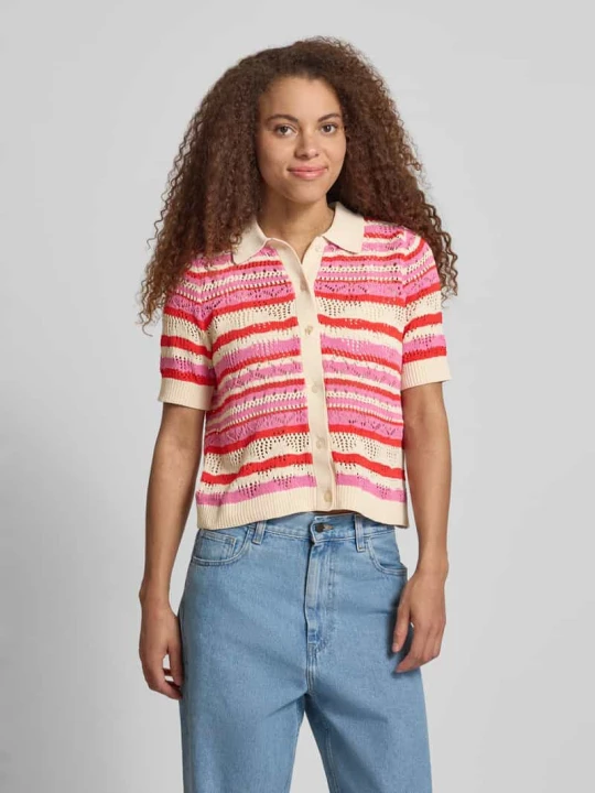 Zdjęcie produktu Koszulka polo o kroju regular fit z dzianiny model 'LULA' Only Mocnoróżowy