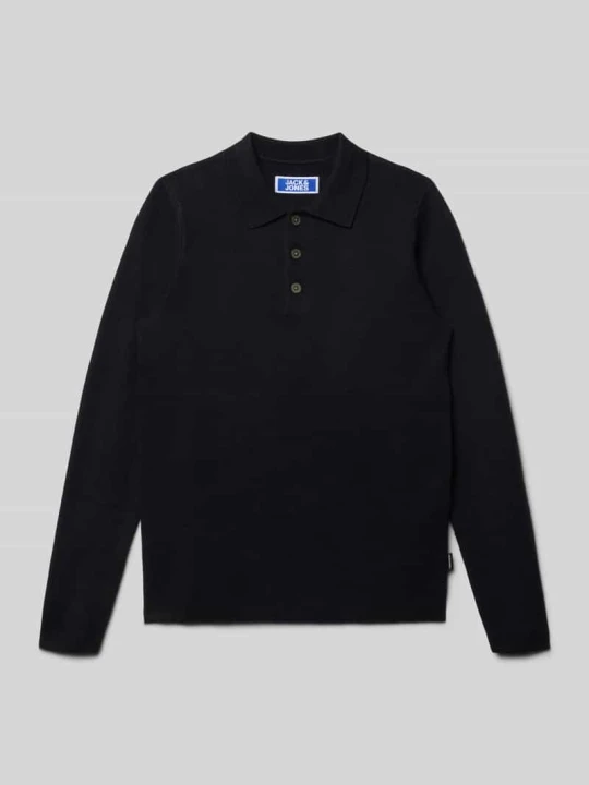 Zdjęcie produktu Koszulka polo o kroju regular fit z efektem dzianiny model ‘Bradfort’ Jack&Jones Czarny