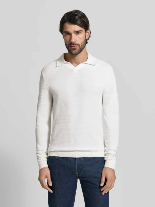 Zdjęcie produktu Koszulka polo o kroju regular fit w dzianinowym wyglądzie model 'Riley' Jack&Jones Biały
