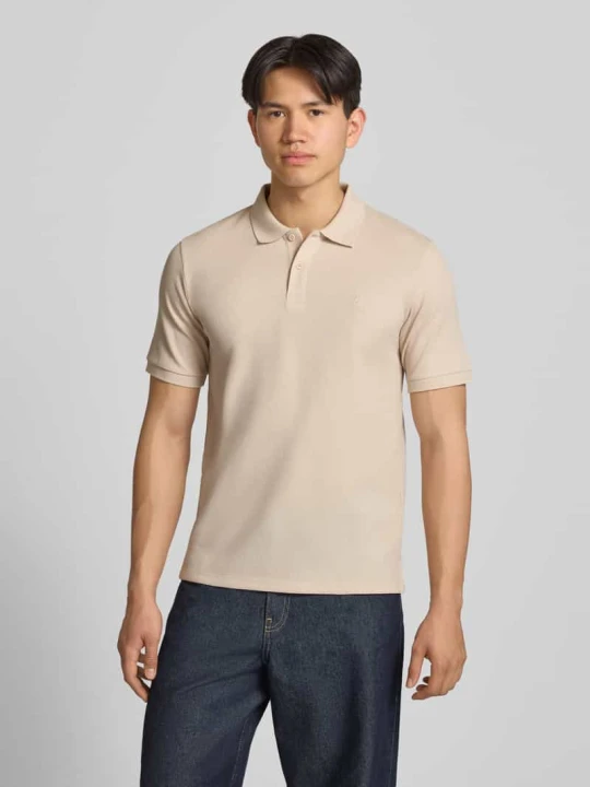 Zdjęcie produktu koszulka polo o kroju regular fit z fakturowanym wzorem model 'AUSTIN' Jack&Jones Beżowy