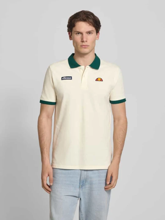 Zdjęcie produktu Koszulka polo o kroju regular fit z haftami z logo Ellesse Złamany biały