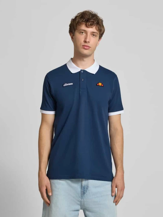 Zdjęcie produktu Koszulka polo o kroju regular fit z haftami z logo Ellesse Ciemnoniebieski