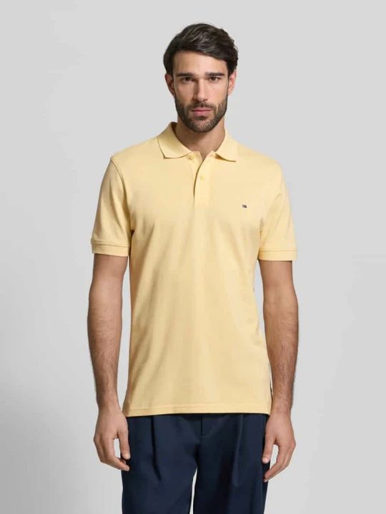 Zdjęcie produktu Koszulka polo o kroju regular fit z przeszyciami Christian Berg Jasnożółty