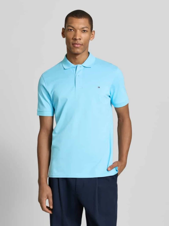 Zdjęcie produktu Koszulka polo o kroju regular fit z przeszyciami Christian Berg Oceaniczny