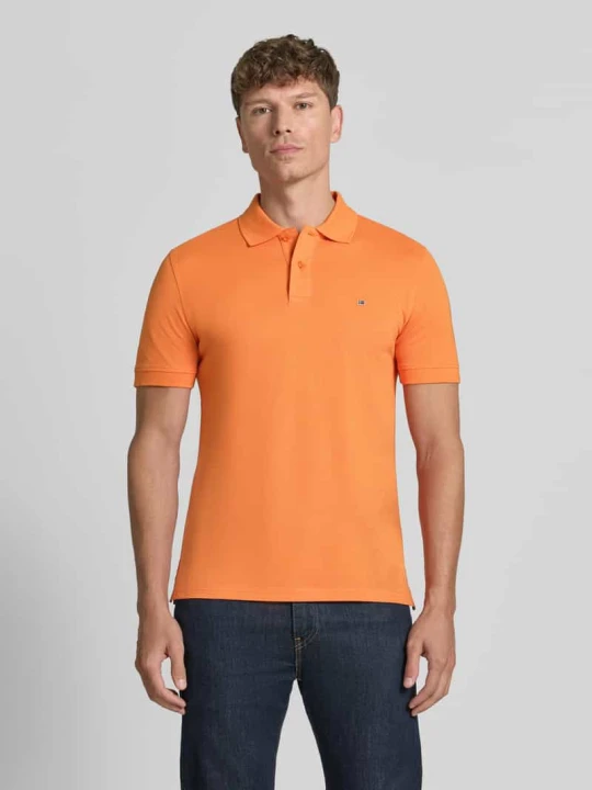 Zdjęcie produktu koszulka polo o kroju regular fit z haftem Christian Berg Pomarańczowy
