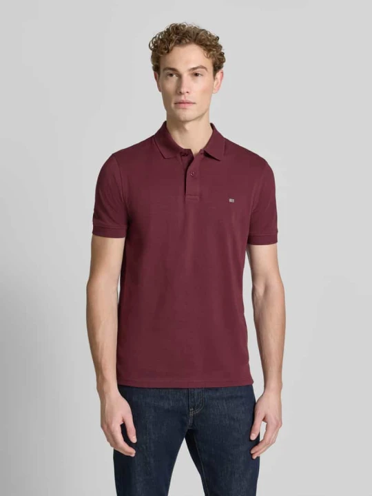 Zdjęcie produktu koszulka polo o kroju regular fit z haftem Christian Berg Bordowy