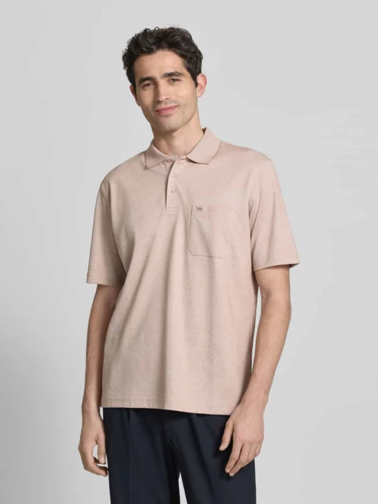 Zdjęcie produktu Koszulka polo o kroju regular fit z brustaszą Christian Berg Camel