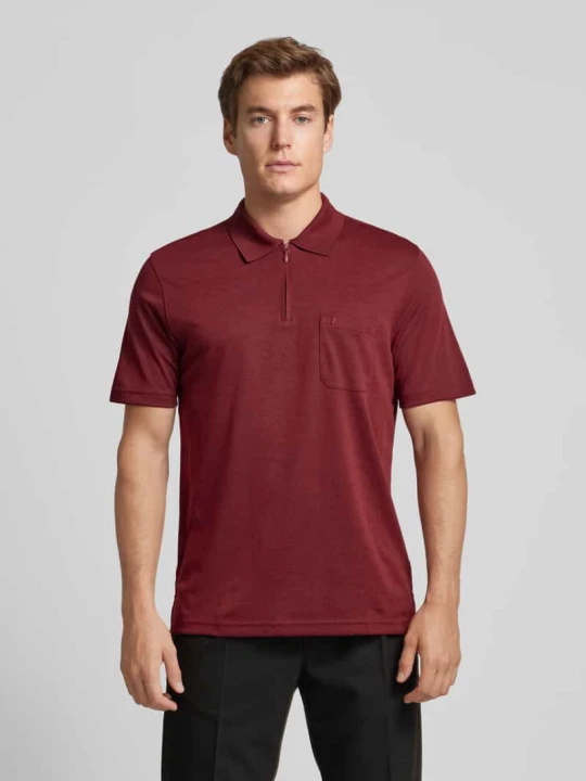 Zdjęcie produktu Koszulka polo o kroju regular fit z kieszenią na piersi RAGMAN Czerwony