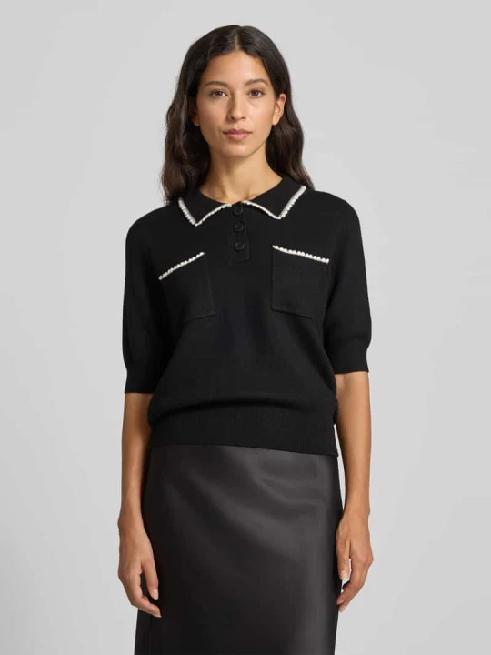 Zdjęcie produktu Koszulka polo o kroju regular fit z kieszeniami na piersi model ‘POLKA’ Suncoo Czarny