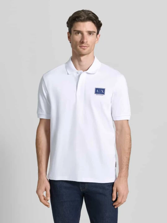 Zdjęcie produktu koszulka polo o kroju regular fit z listwą guzikową Armani Exchange Biały