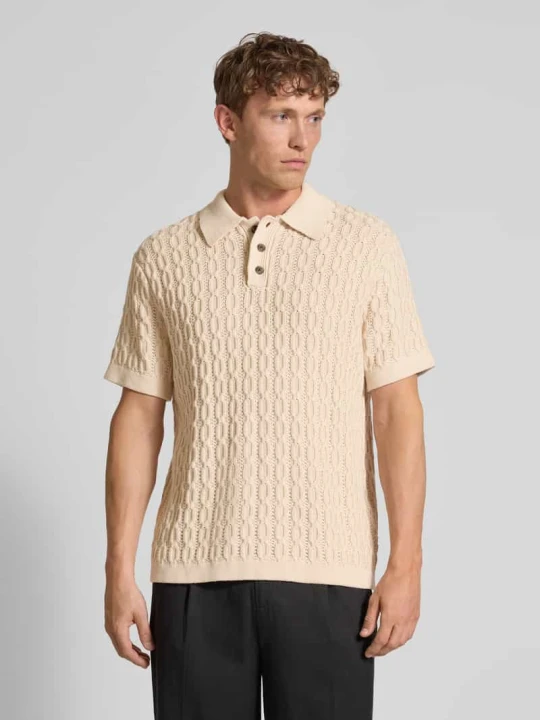 Zdjęcie produktu Koszulka polo o kroju regular fit z listwą guzikową model ‘Garrett’ Les Deux Piaskowy