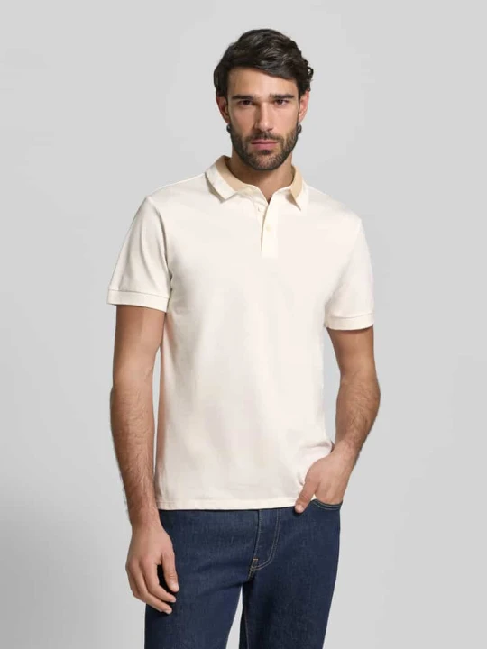 Zdjęcie produktu Koszulka polo o kroju regular fit z listwą guzikową Model 'PAUL' Guess Beżowy