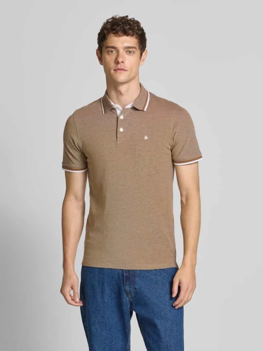 Zdjęcie produktu Koszulka polo o kroju regular fit z listwą guzikową model ‘PAULOS’ Jack&Jones Miedziany