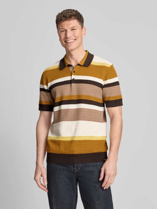 Zdjęcie produktu koszulka polo o kroju regular fit z listwą guzikową Scotch & Soda Camel