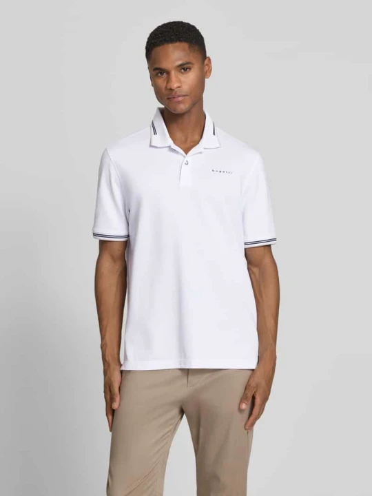 Zdjęcie produktu Koszulka polo o kroju regular fit z logo Bugatti Biały