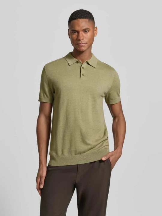 Zdjęcie produktu Koszulka polo o kroju regular fit z Mieszanka bawełny ekologicznej Model 'BERG' Selected Homme Oliwkowy melanż