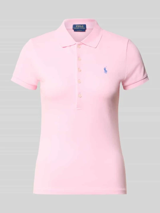Zdjęcie produktu koszulka polo o kroju regular fit z mieszanka bawełny model 'JULIE' Polo Ralph Lauren Mocnoróżowy