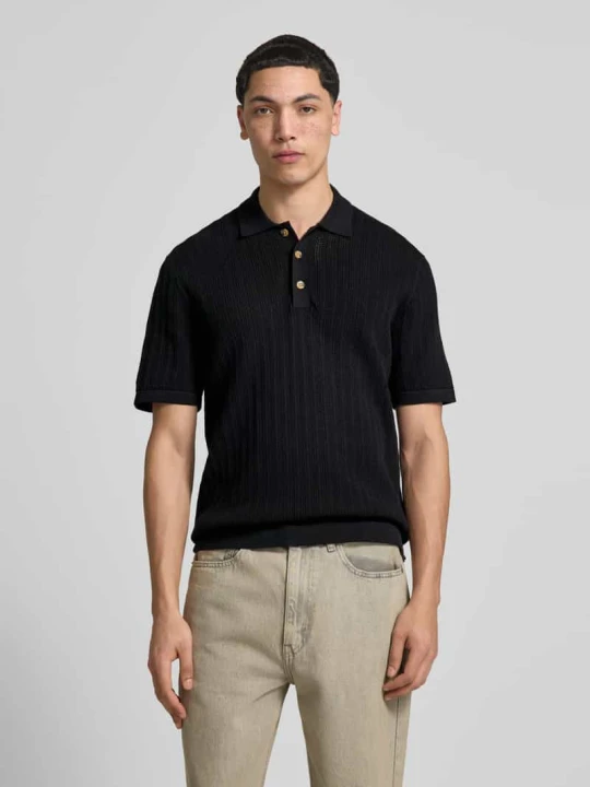Zdjęcie produktu koszulka polo o kroju regular fit z mieszanka bawełny model 'MOON' Only & Sons Czarny