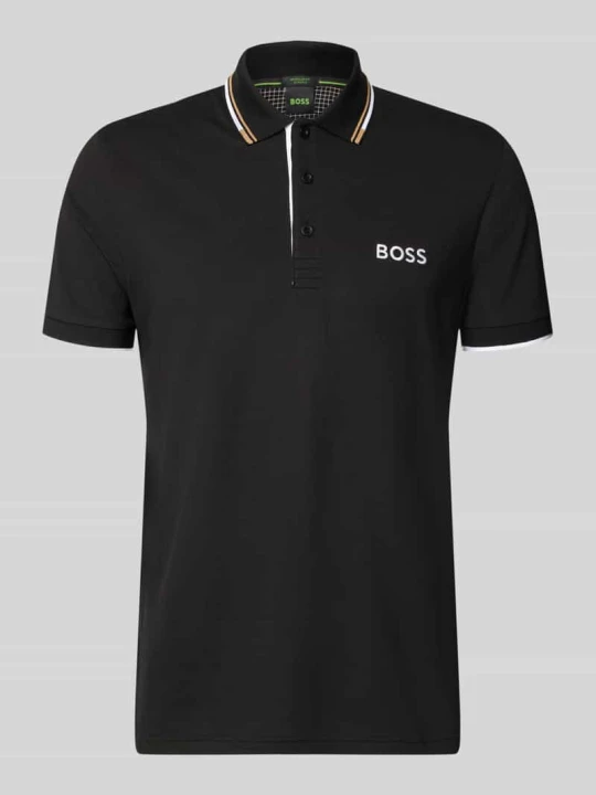 Zdjęcie produktu koszulka polo o kroju regular fit z mieszanka bawełny model 'Paddy Pro' Boss Czarny