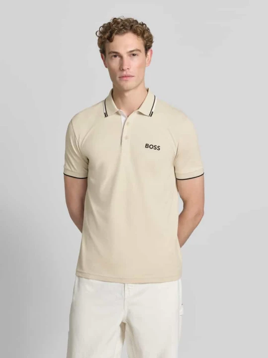 Zdjęcie produktu Koszulka polo o kroju regular fit z mieszanka bawełny model 'PADDY PRO' Boss Piaskowy