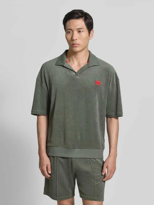 Zdjęcie produktu Koszulka polo o kroju regular fit z mieszanka bawełny model 'TERRANCE' Hugo Khaki