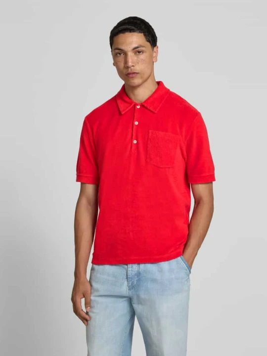 Zdjęcie produktu koszulka polo o kroju regular fit z mieszanki bawełny Closed Jasnoczerwony