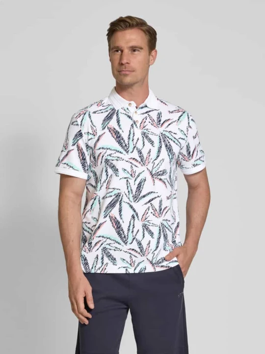 Zdjęcie produktu Koszulka polo o kroju regular fit z mieszanki bawełny i elastanu Tom Tailor Biały