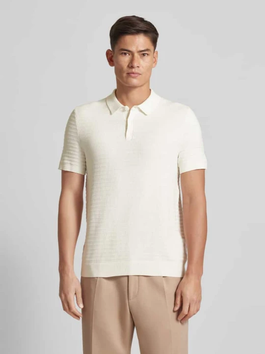 Zdjęcie produktu Koszulka polo o kroju regular fit z mieszanki bawełny i jedwabiu model ‘TUCK STRIPE’ Michael Kors Biały