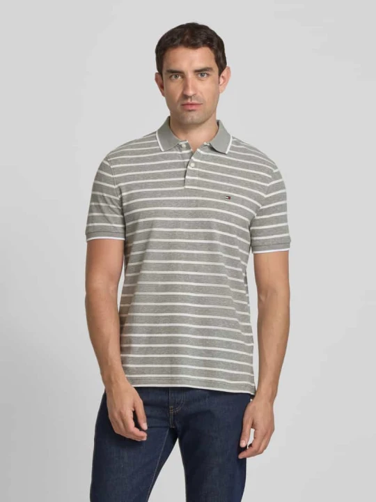 Zdjęcie produktu Koszulka polo o kroju regular fit z mieszanki bawełny i lnu Tommy Hilfiger Khaki