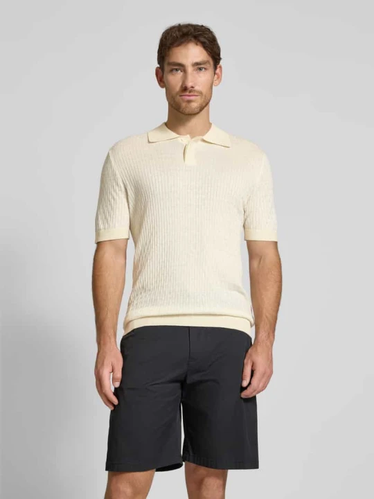 Zdjęcie produktu Koszulka polo o kroju regular fit z mieszanki bawełny i lyocellu model ‘CHANCE’ Selected Homme Złamany biały