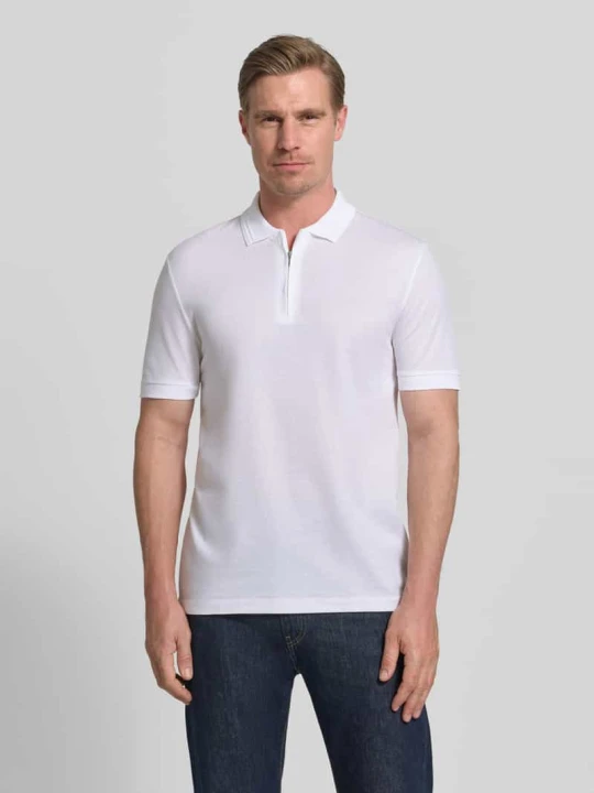 Zdjęcie produktu Koszulka polo o kroju regular fit z mieszanki bawełny i lyocellu model 'H-PARAS 70' Boss Biały
