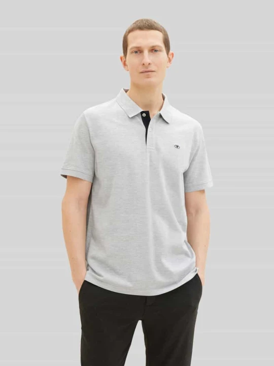 Zdjęcie produktu koszulka polo o kroju regular fit z mieszanki bawełny i wiskozy Tom Tailor Średnioszary melanż