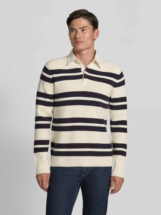 Zdjęcie produktu koszulka polo o kroju regular fit z mieszanki bawełny lindbergh Złamany biały
