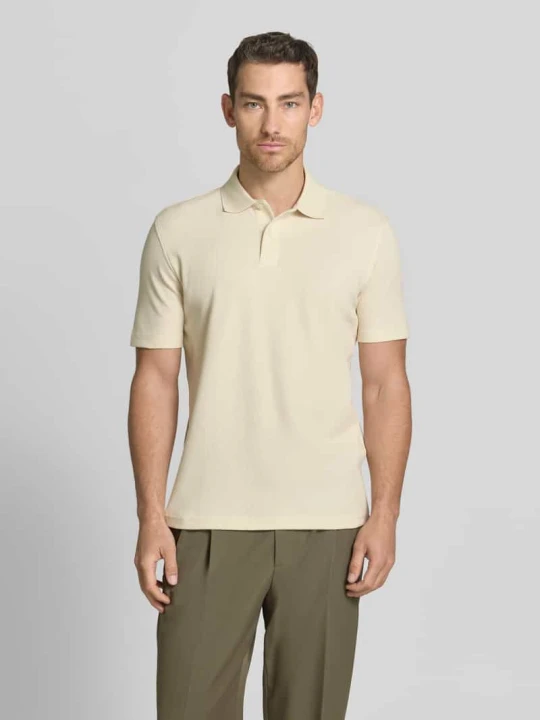 Zdjęcie produktu koszulka polo o kroju regular fit z mieszanki bawełny model 'BLAZE' Selected Złamany biały