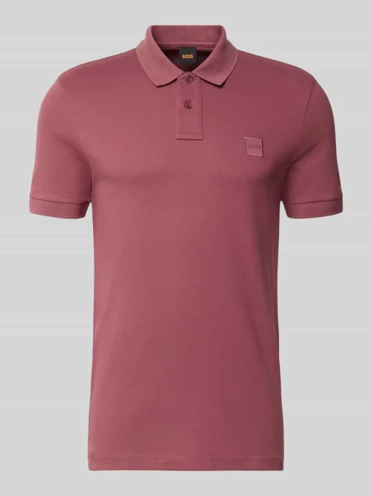 Zdjęcie produktu koszulka polo o kroju regular fit z mieszanki bawełny model 'Passenger' Boss Bordowy