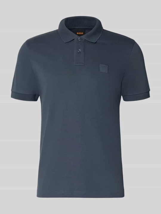 Zdjęcie produktu koszulka polo o kroju regular fit z mieszanki bawełny model 'Passenger' Boss Granatowy