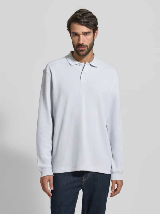 Zdjęcie produktu Koszulka polo o kroju regular fit z mieszanki bawełny model ‘PETEMPESTOLONG’ Boss Miętowy